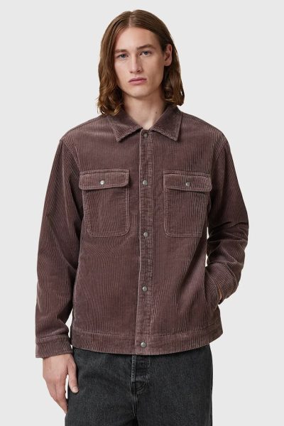 AllSaints  camasa din velur CASTLEFORD