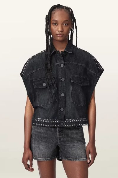 AllSaints  cămașă pentru femei, din denim ALBA