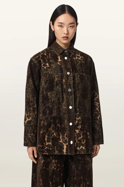AllSaints  cămașă pentru femei din denim EDEN FLOCK