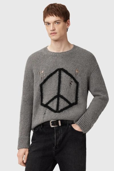 AllSaints  pulover din amestec de lână MESSAGE