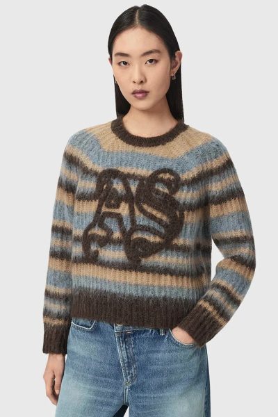 AllSaints  pulover pentru femei cu lână REGA AS