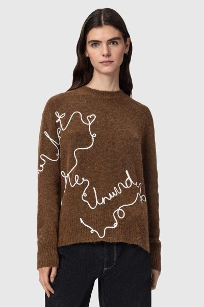 AllSaints  pulover pentru femei cu lână UNWIND