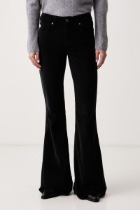 Aniye By  pantaloni evazați bell-bottom pentru femei din catifea reiată Jenna