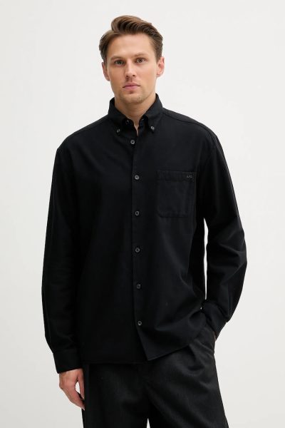 A.P.C.  cămașă din bumbac Chemise Mateo Logo