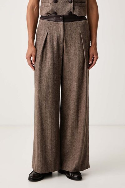 Armani Exchange  pantaloni pentru femei cu lână