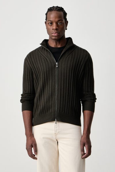 Armani Exchange  pulover cu fermoar pentru bărbați cu amestec de lână