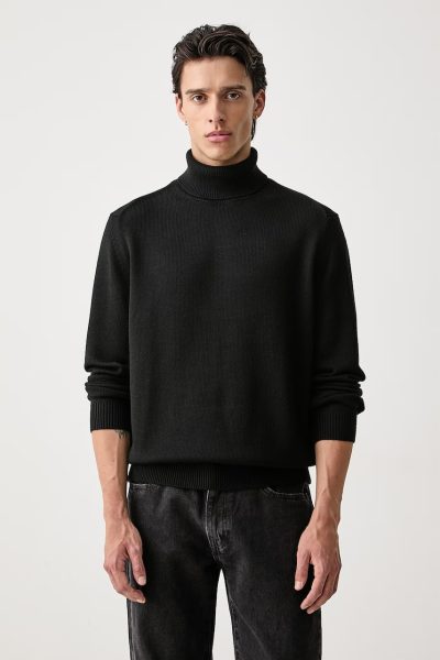 Armani Exchange  pulover cu guler înalt pentru bărbați cu lână