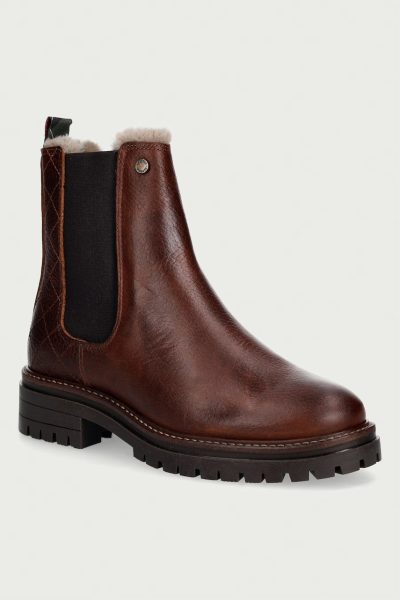 Barbour  ghete scurte cu toc plat pentru femei din piele Evie