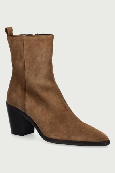 Billi Bi  botine pentru femei din piele întoarsă Tabac babysilk suede 555