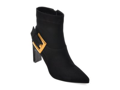 Botine elegante EPICA negre, 274087, din piele intoarsa