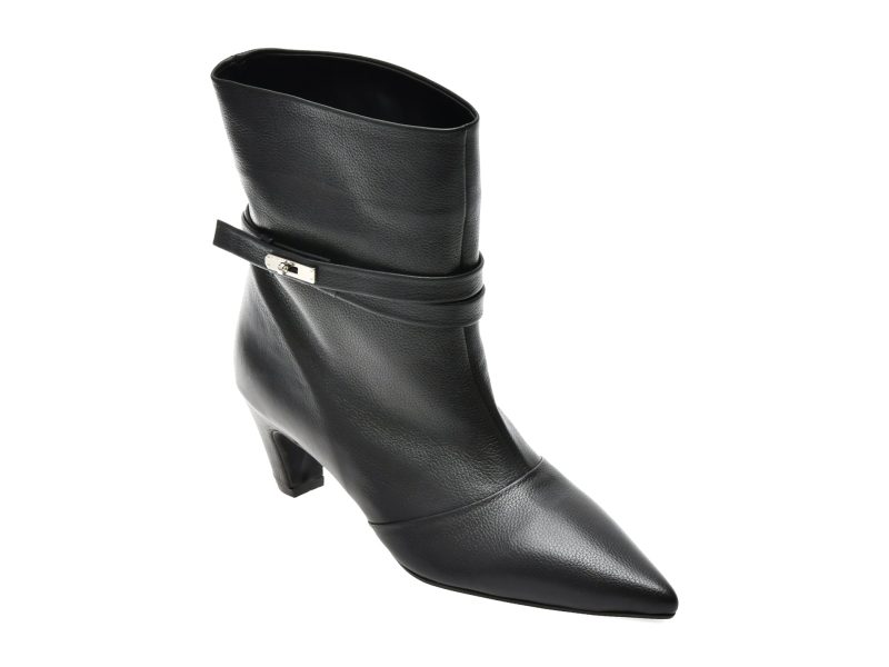 Botine elegante EPICA negre, 3691825, din piele naturala