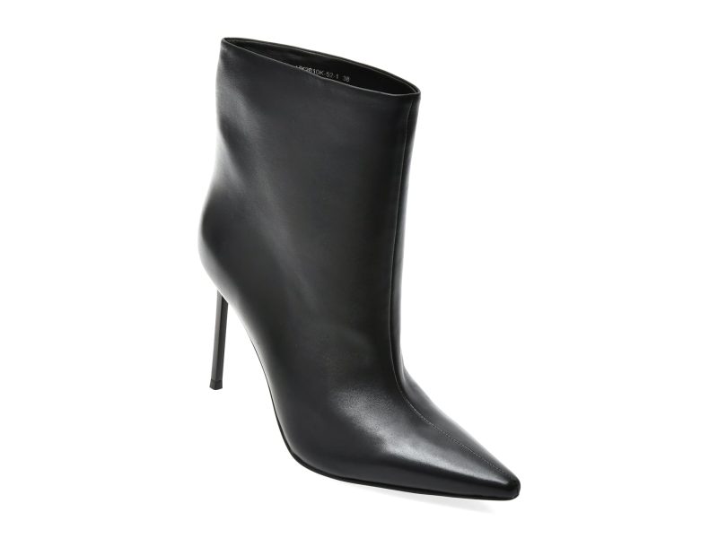 Botine elegante EPICA PREMIUM negre, 261052, din piele naturala