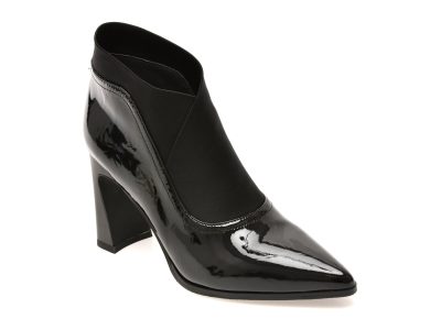 Botine elegante FLAVIA PASSINI negre, 263185, din piele naturala lacuita
