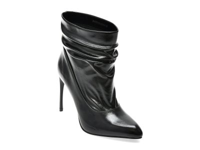 Botine elegante FLAVIA PASSINI negre, 84180, din piele ecologica lacuita