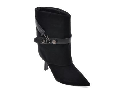 Botine elegante FLAVIA PASSINI negre, AC5850, din piele intoarsa