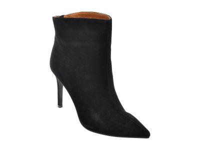 Botine elegante FLAVIA PASSINI negre, AC6222, din piele intoarsa