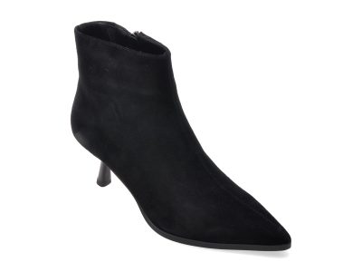 Botine elegante FLAVIA PASSINI negre, ATC399, din piele intoarsa