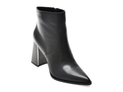 Botine EPICA negre, G3164, din piele naturala