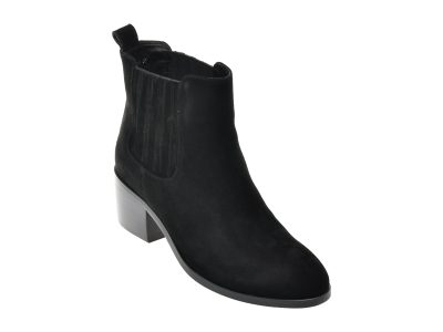 Botine FLAVIA PASSINI negre, AC6433, din piele intoarsa