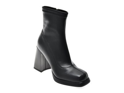 Botine FLAVIA PASSINI negre, AC6513, din piele ecologica