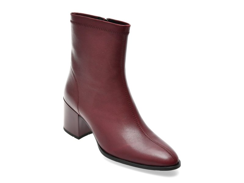 Botine IMAGE visinii, A2695, din piele naturala