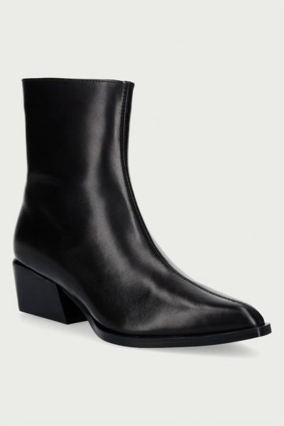 Bruno Premi  botine cu toc jos pentru femei din piele întoarsă