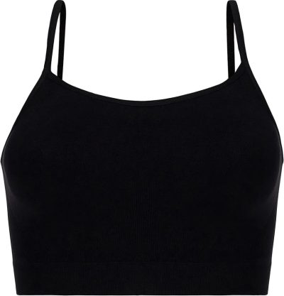 Bustiera Seamless cu Bretele Subtiri, 53609, negru