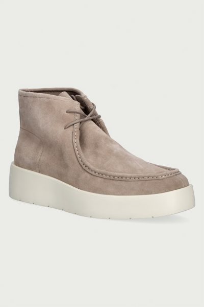 Calvin Klein  botine pentru femei din piele întoarsă FLATF LACE UP APR CUT BOOT