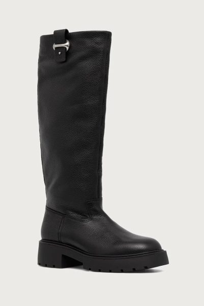 Calvin Klein  cizme cu platformă pentru femei din piele CHUNKY HIGH BOOT LTH HDW