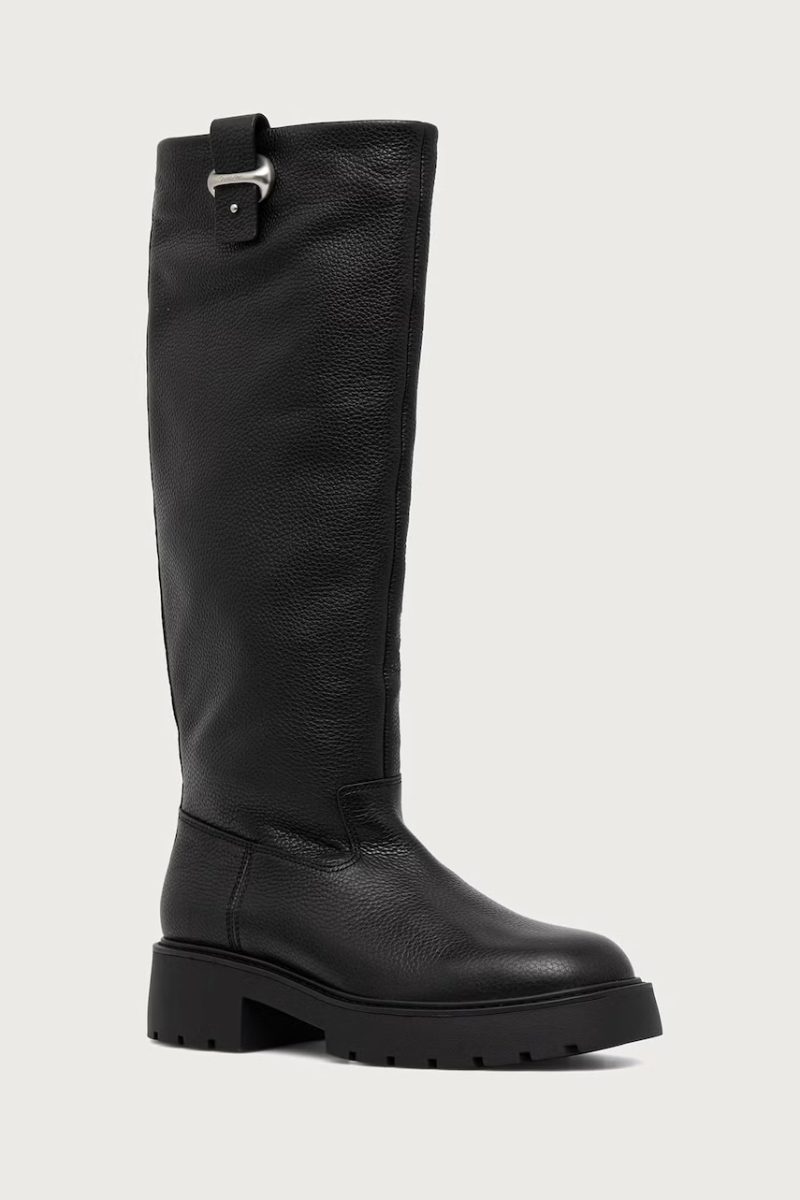 Calvin Klein  cizme cu platformă pentru femei din piele CHUNKY HIGH BOOT LTH HDW
