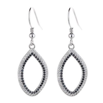 Cercei argint 925, JW1580, model elegant, placati cu rodiu