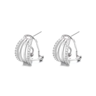 Cercei argint 925, JW855, model elegant, placati cu rodiu
