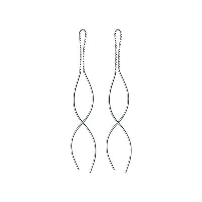 Cercei lungi argint 925, JW1074, model elegant, placati cu rodiu