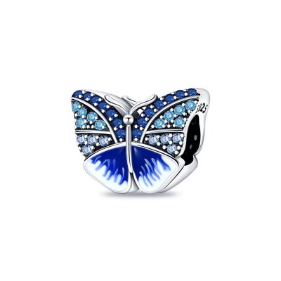 Charm/talisman argint 925, JW1120, model fluture, placat cu rodiu