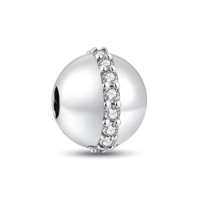 Charm/talisman separator argint 925, JW1167, model elegant cu pietre, placat cu rodiu