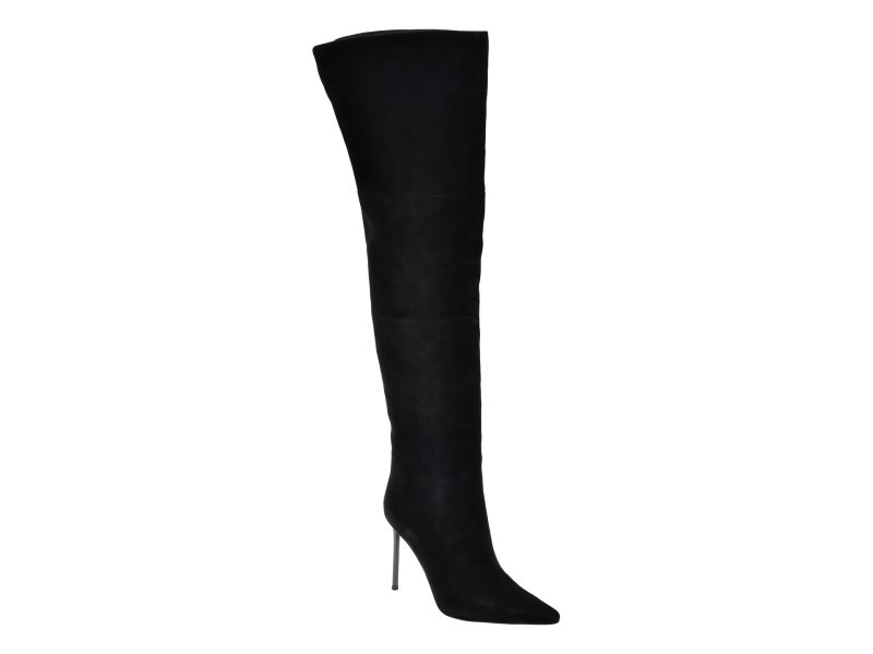 Cizme elegante EPICA PREMIUM negre, 2610K, din piele intoarsa