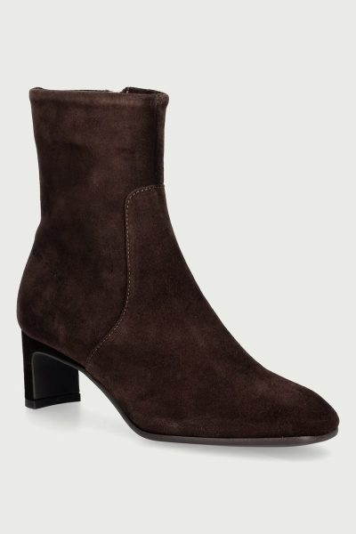 Copenhagen  botine cu toc pentru femei din piele întoarsă
