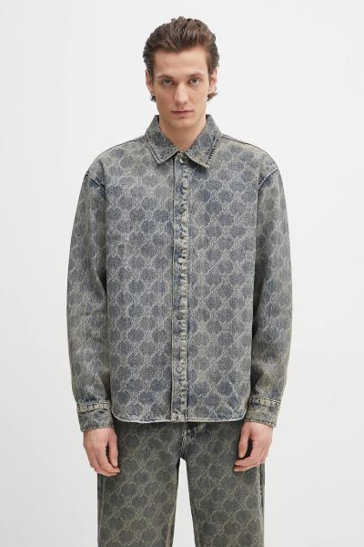 Daily Paper  cămașă din bumbac Shield Laser Denim Shirt