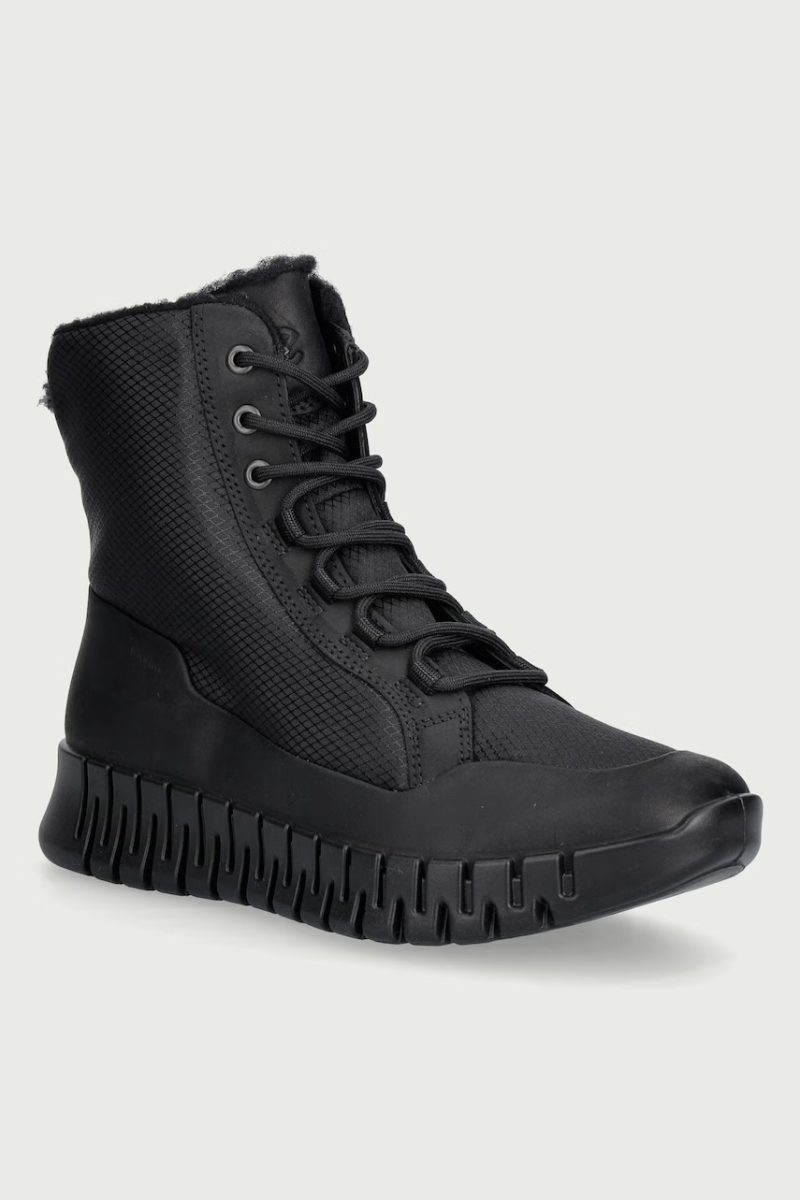 Ecco  botine pentru femei din piele Gruuv W