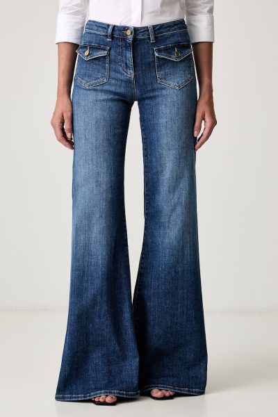 Elisabetta Franchi  blugi wide leg pentru femei