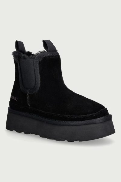 Everau  ghete scurte cu platformă pentru femei din piele întoarsă SHOVELER