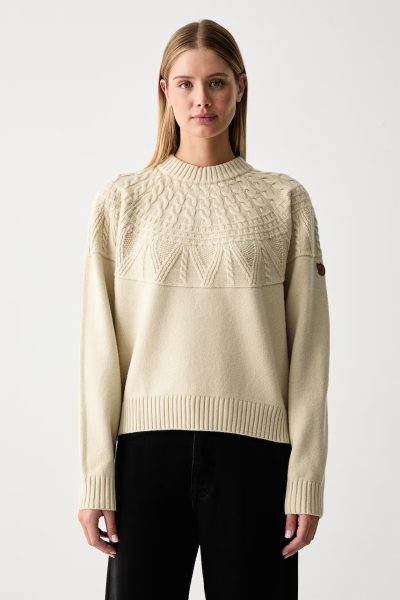 Fjallraven  pulover pentru femei din lână Ovik Solid Jacquard