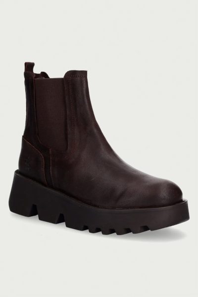 Fly London  ghete scurte pentru femei din piele ZUFY502FLY