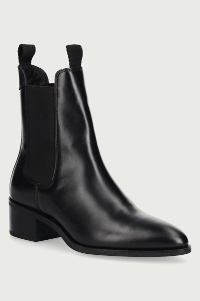 Gant  ghete scurte cu toc pentru femei din piele St Broomly