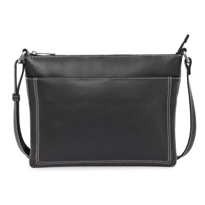 Geanta de dama, Adaline GT3884, piele naturala, Negru
