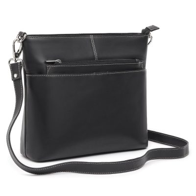 Geanta de dama, Elisabeta GT3886, piele naturala, Negru