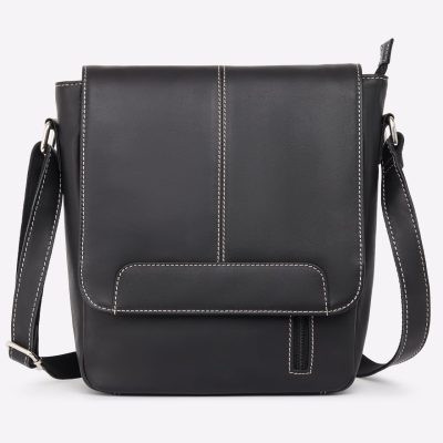 Geanta de umar unisex, Gabrielle, GT3872, piele naturala, Negru