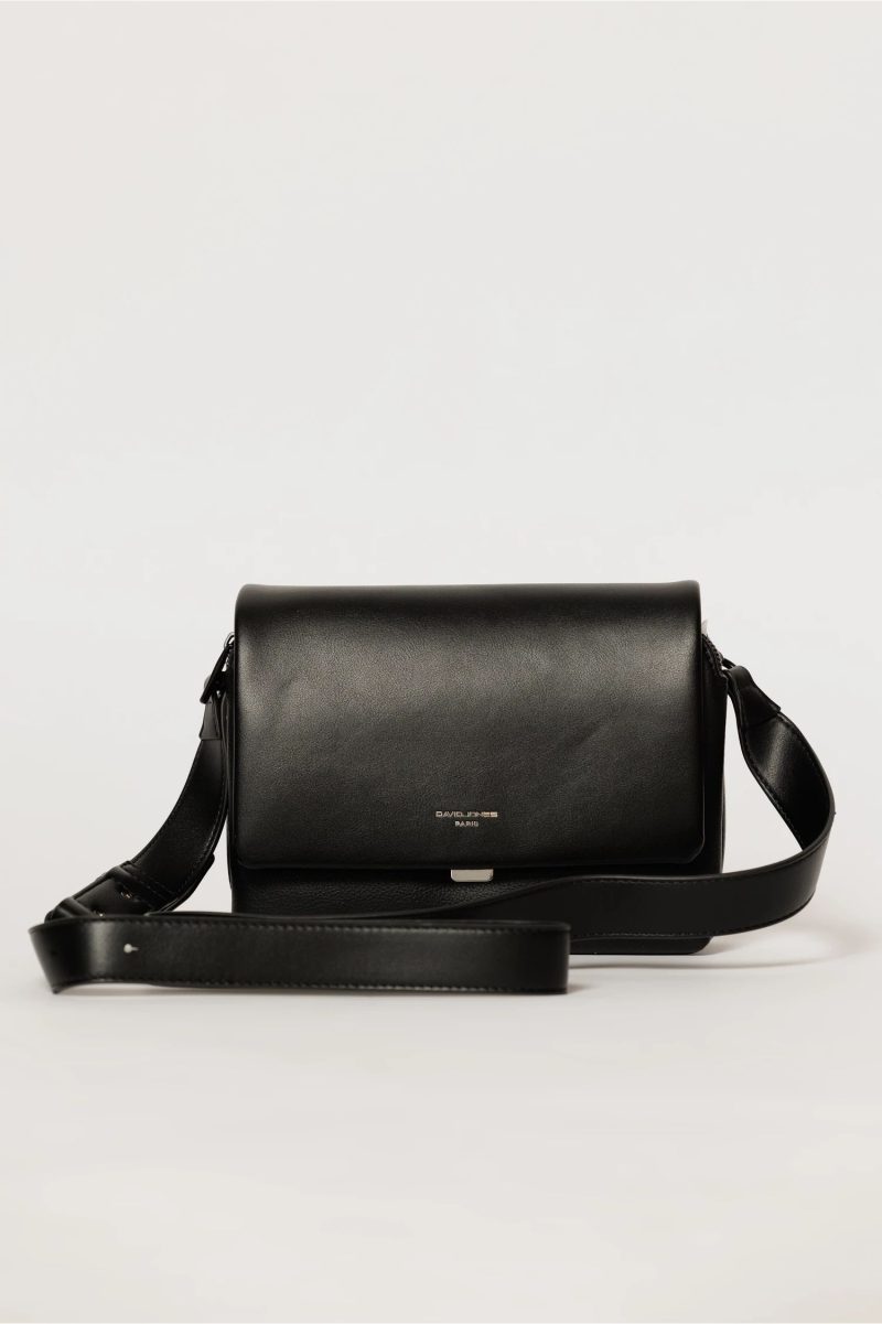Geanta eleganta neagra cu finisaj neted