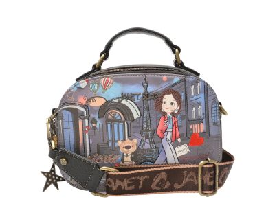 Geanta GRYXX &amp; JANET DENESE multicolor, PARIS DREAM, din piele ecologica