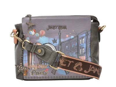 Geanta GRYXX &amp; JANET DENESE multicolor, PARIS DREAM, din piele ecologica